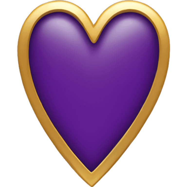 Half gold half Purple Heart  emoji