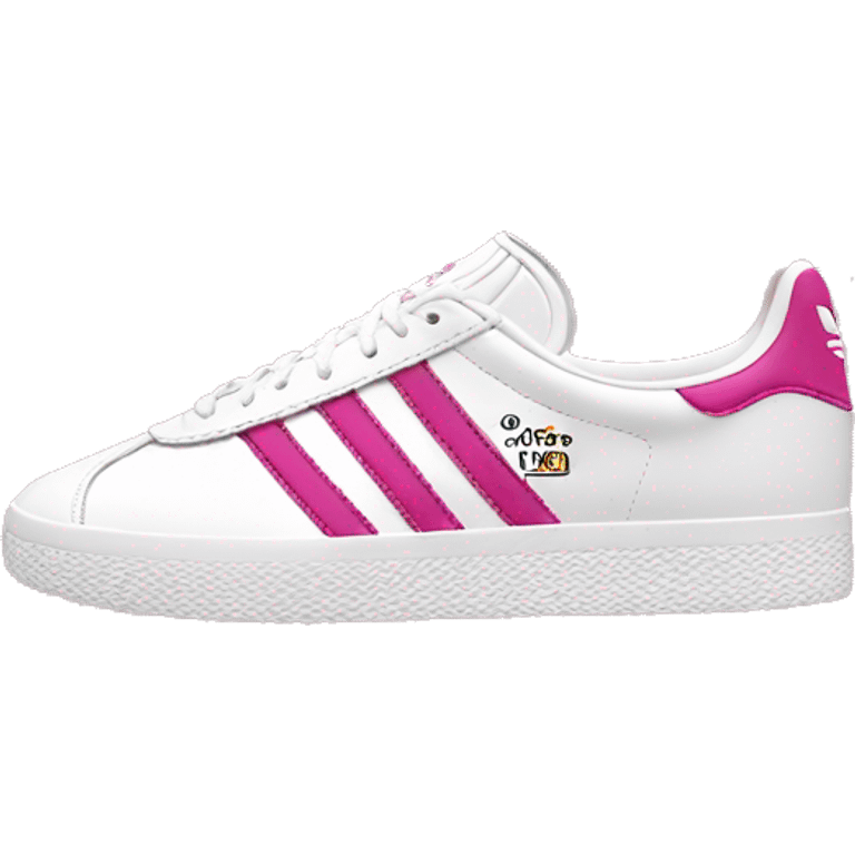 Pink adidas gazelle bold emoji