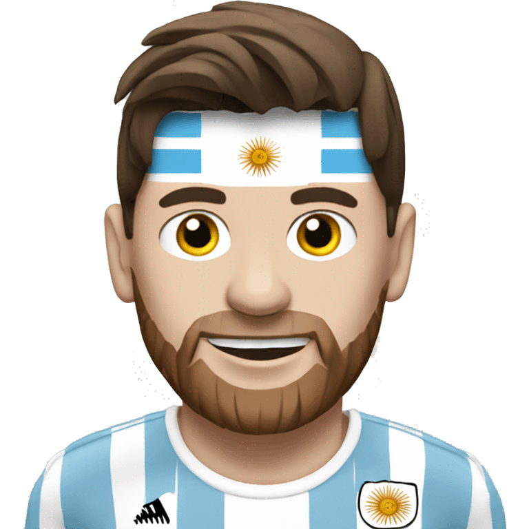 Messi with Argentina flag emoji