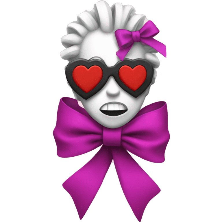 punk heart and ribbon emoji