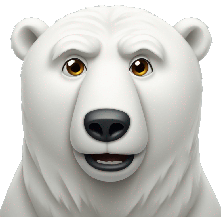 polar bear looking confused  emoji