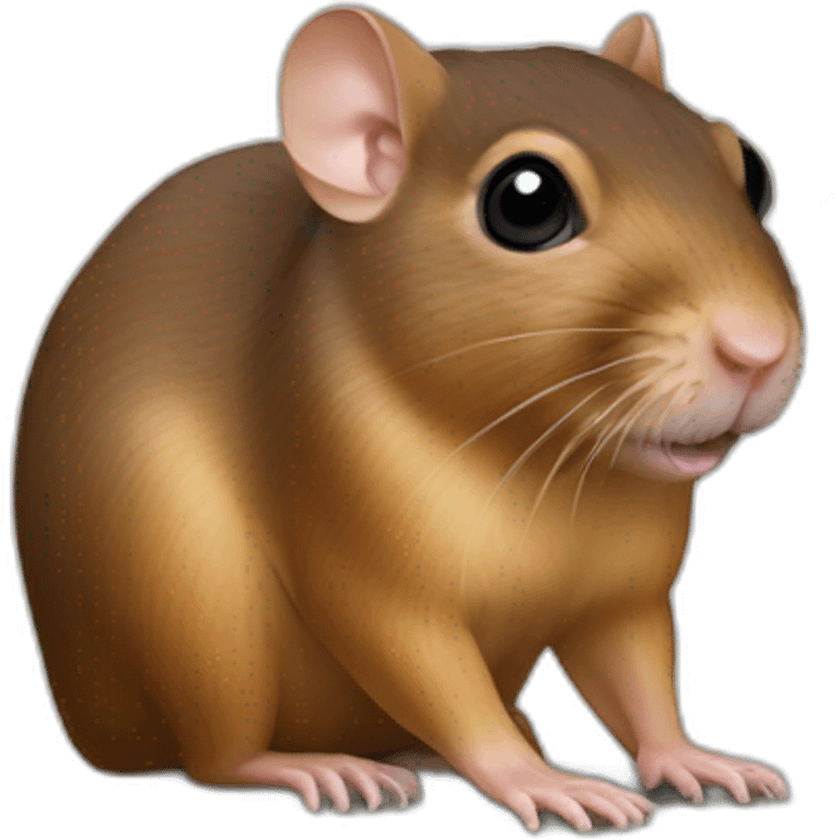 realistic brown agouti gerbil emoji