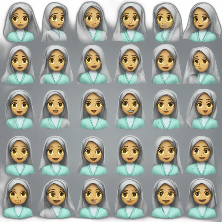 Girl hijab medical student emoji