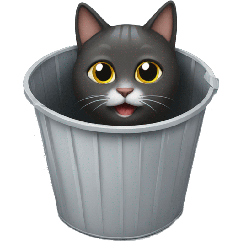 Cat in a bin bag emoji