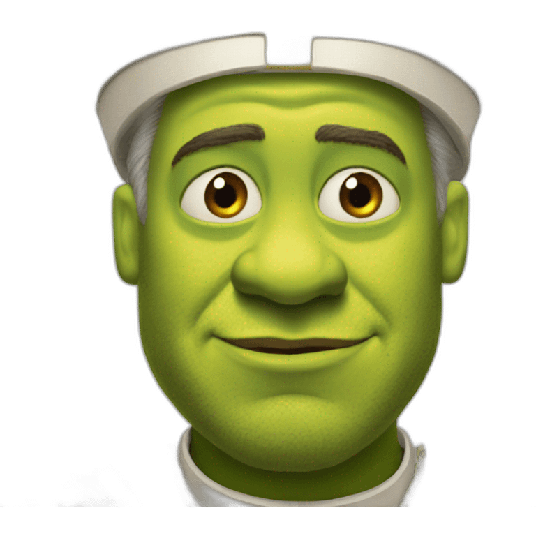 Shrek-as-pope emoji