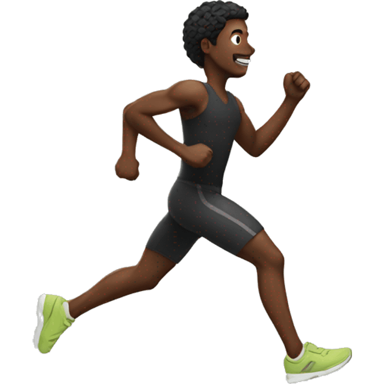 black person running emoji