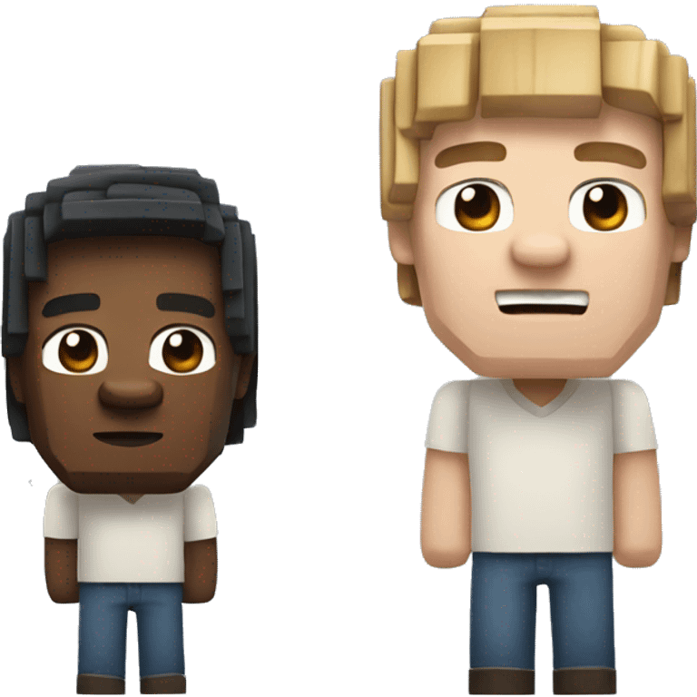 steve from minecraft in the style of memoji emoji