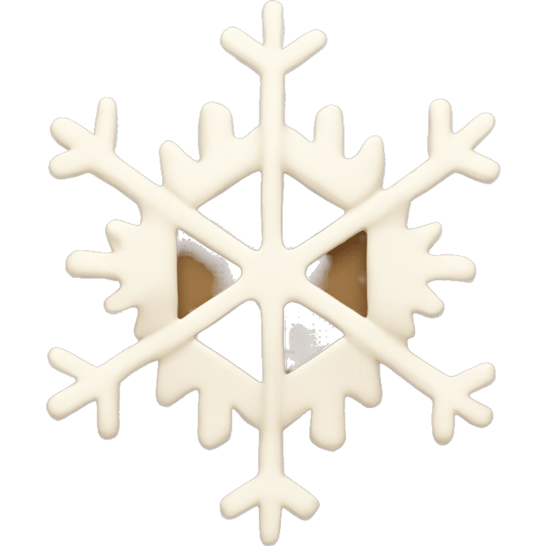 beige snow flake emoji