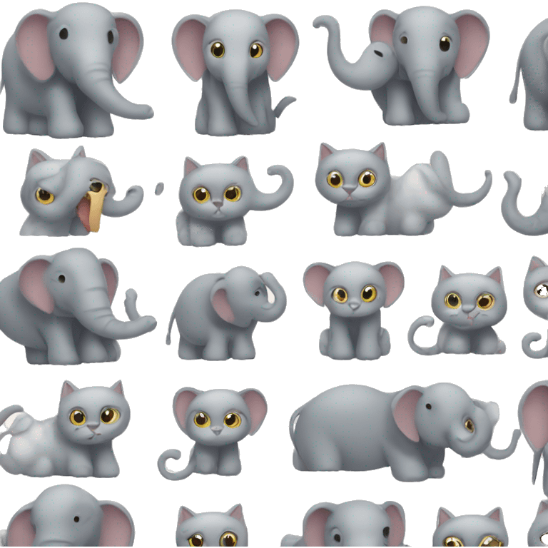 A cat elephant  emoji