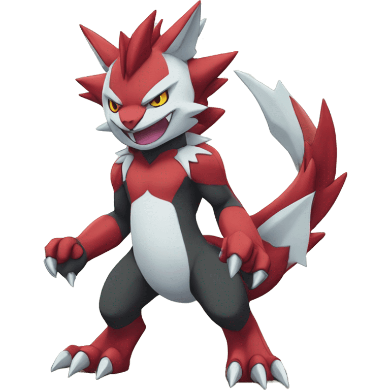 Full body cute cool Guilmon-Zoroark-Zangoose-Incineroar emoji