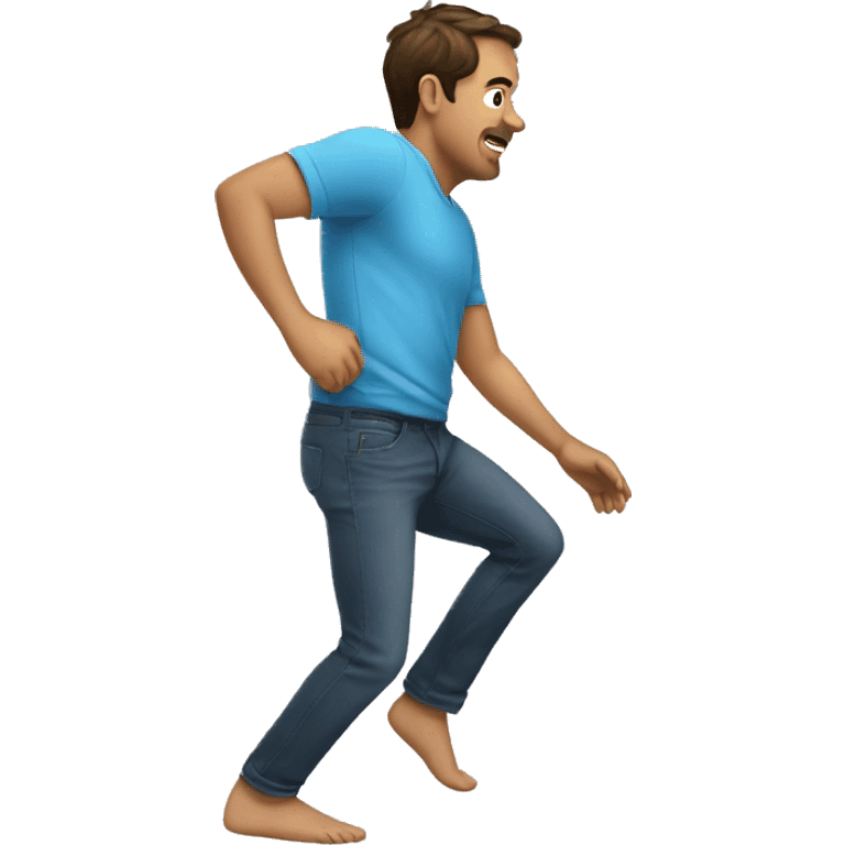 A guy getting a wedgie emoji