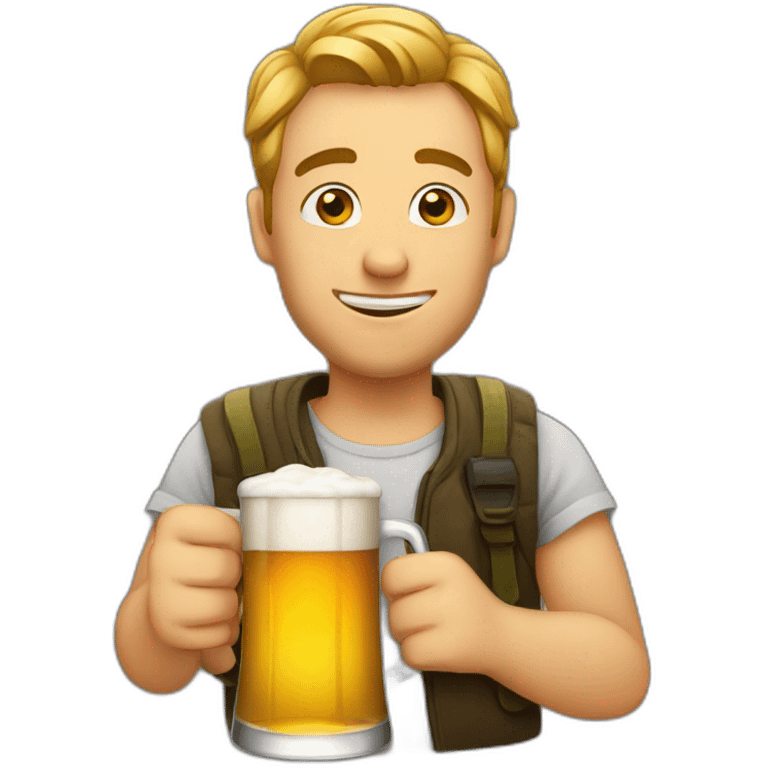 Guys drinking beer emoji