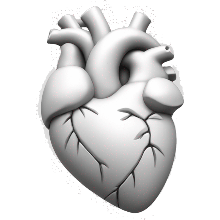 White anatomic heart emoji