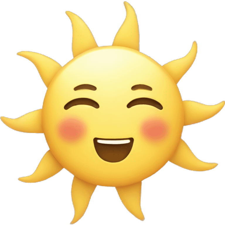 Kawaii sun and moon  emoji