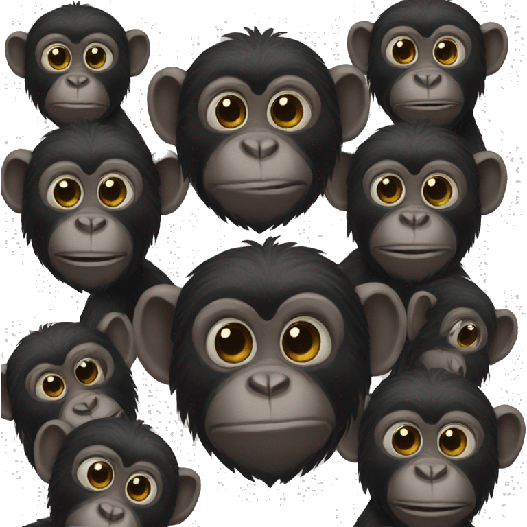 Black monkey emoji