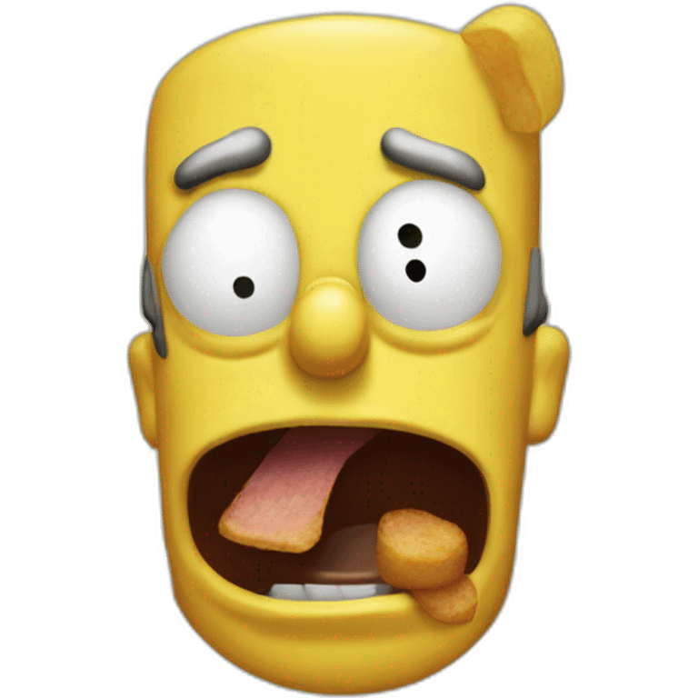 Homer mange des frites emoji