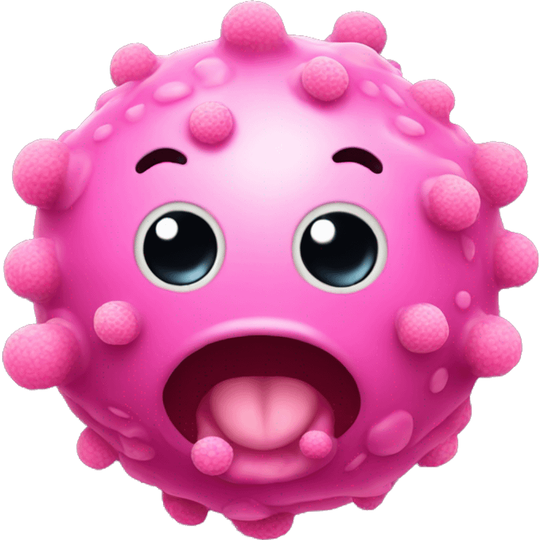 Cute pink Varicella zoster virus emoji