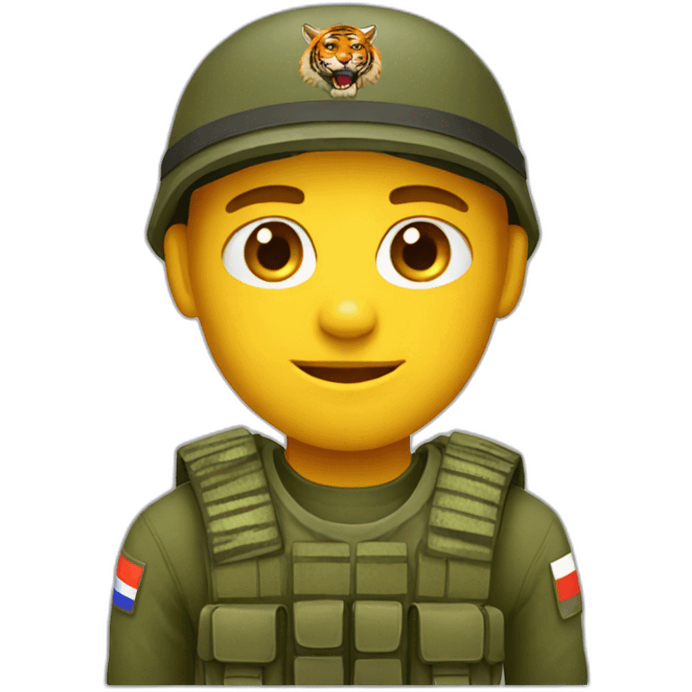 Tiger Russia Soldier emoji