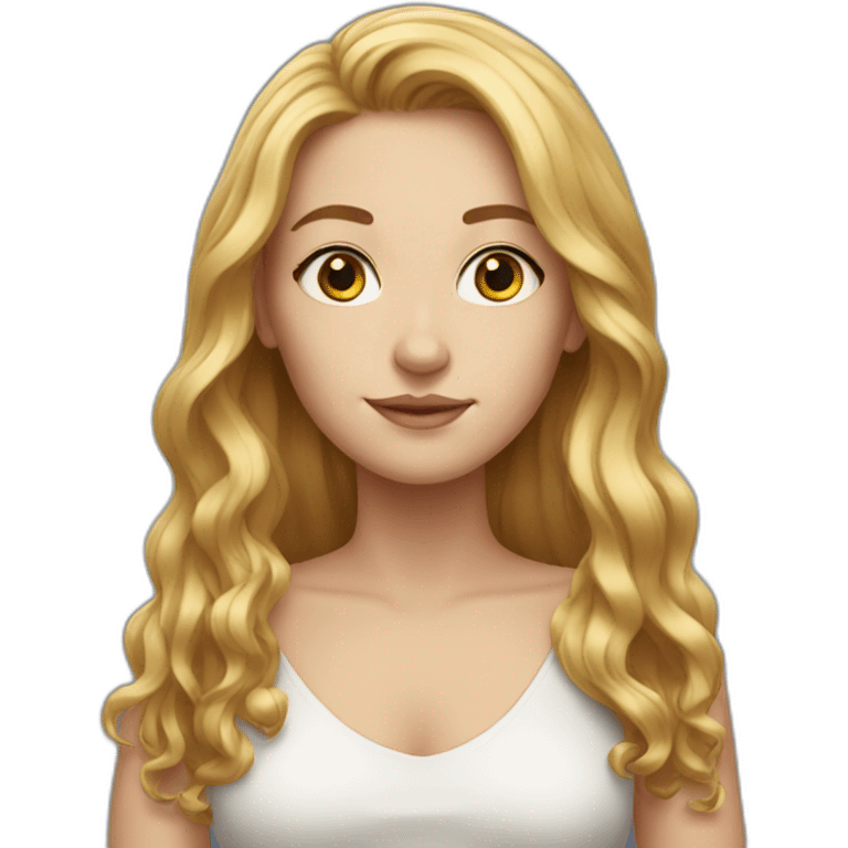 white women with ruby long hair emoji