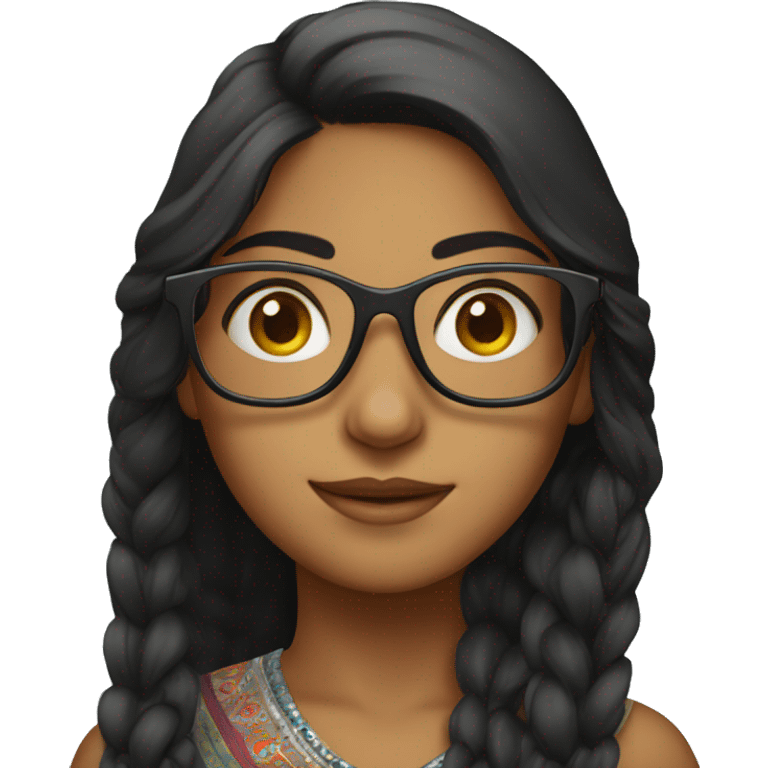 Indian girl with opticals emoji