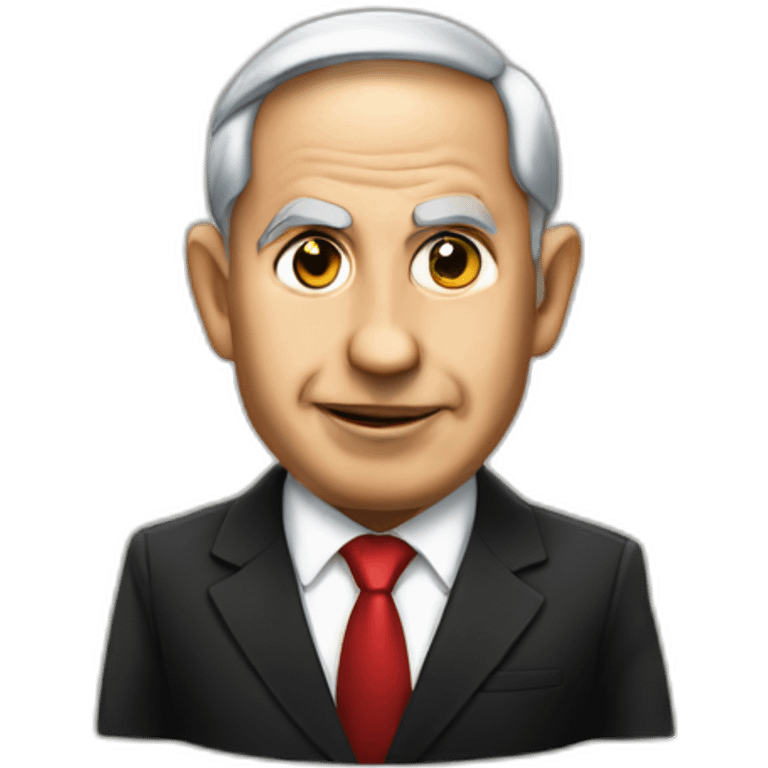 Bibi Netanyahu with horns emoji