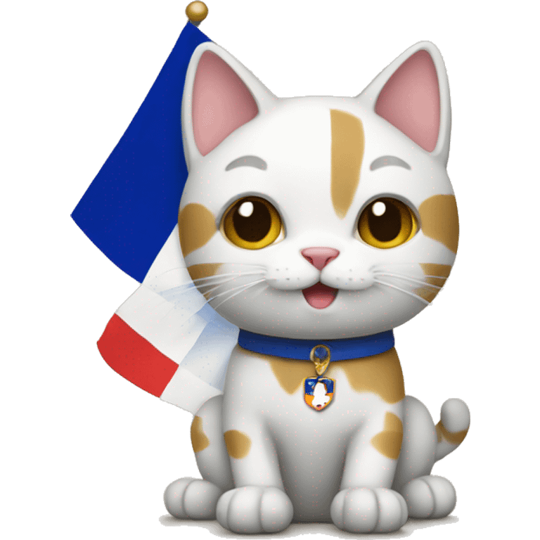 cat with franch flag emoji