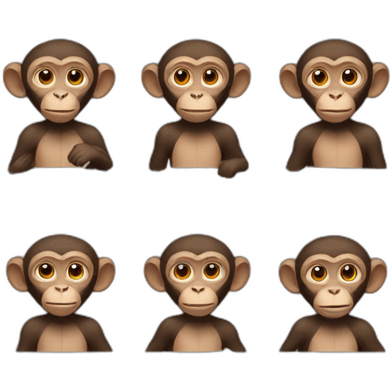 MONKEY WITH DIFFERENT POSE emoji