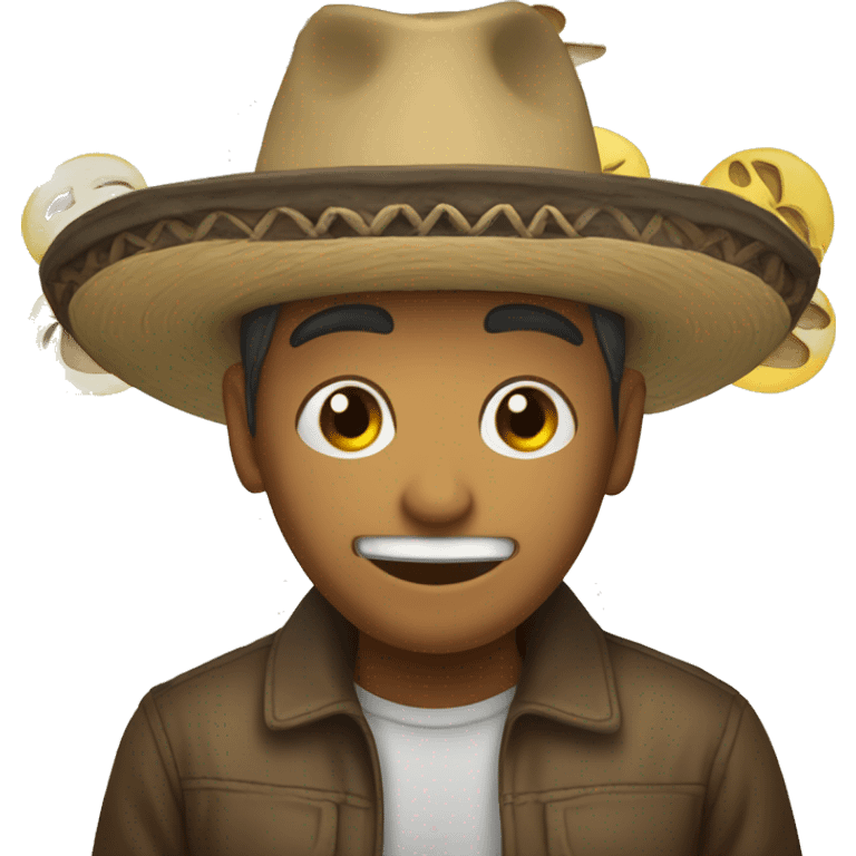 Una rata con un sombrero emoji