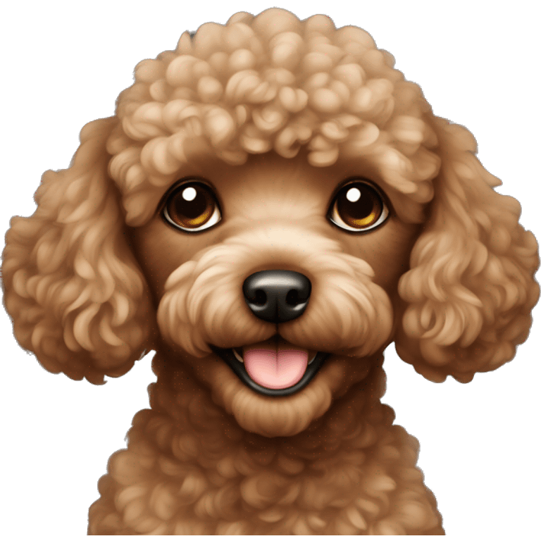 brown toy poodle  emoji