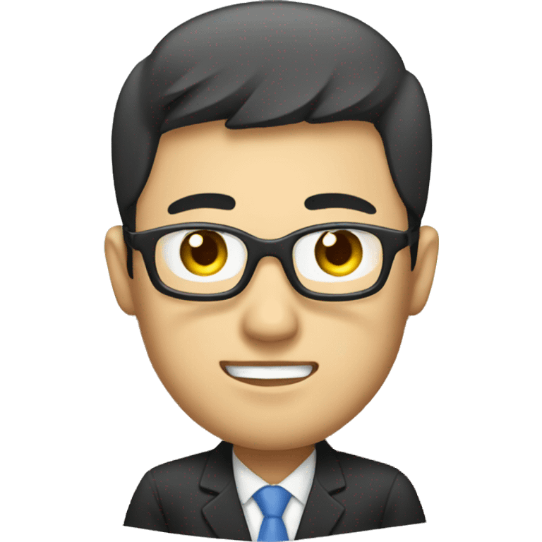 a chinese employee at his desk emoji