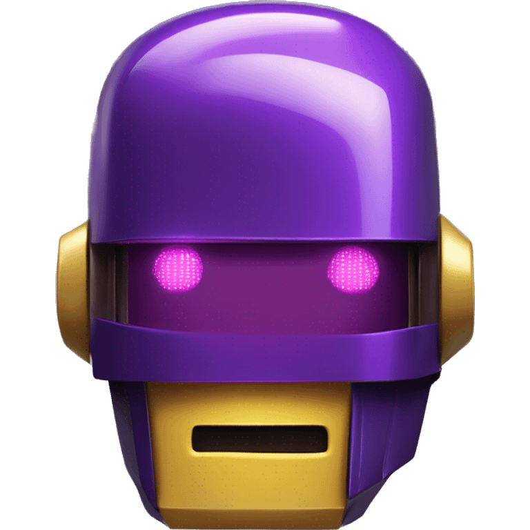 Purple LED DaftPunk-style robot talk box emoji