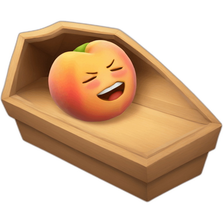 Peach in a coffin emoji