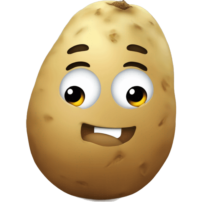 Potato hugging another potato emoji