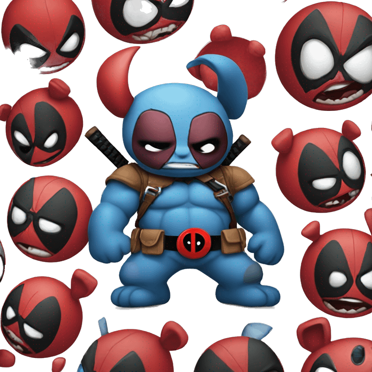 Stitch como deadpool emoji