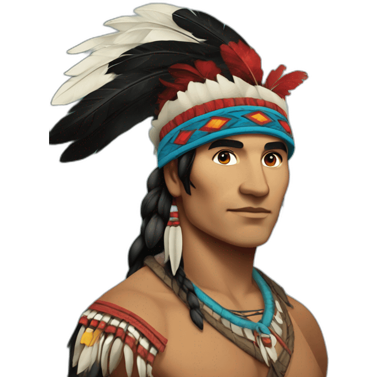 Joseph Brant leading the native american tribe emoji