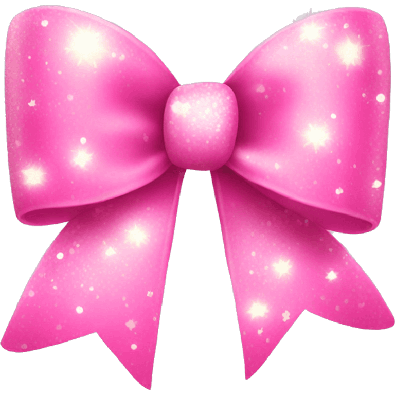 Pink cute bow with sparkles  emoji