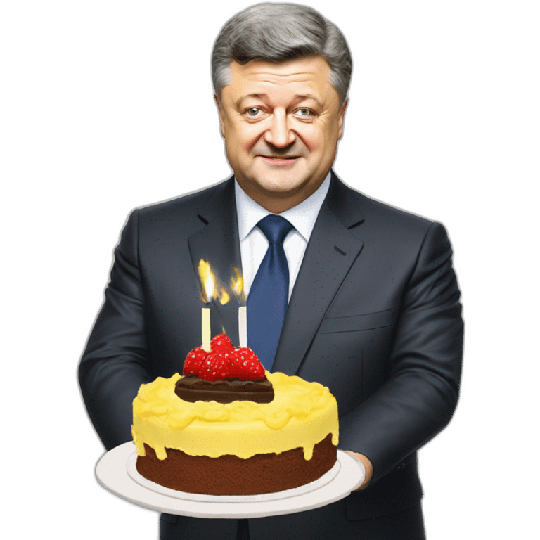 poroshenko and cake emoji