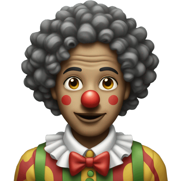 clown that is stylish with curly hair emoji