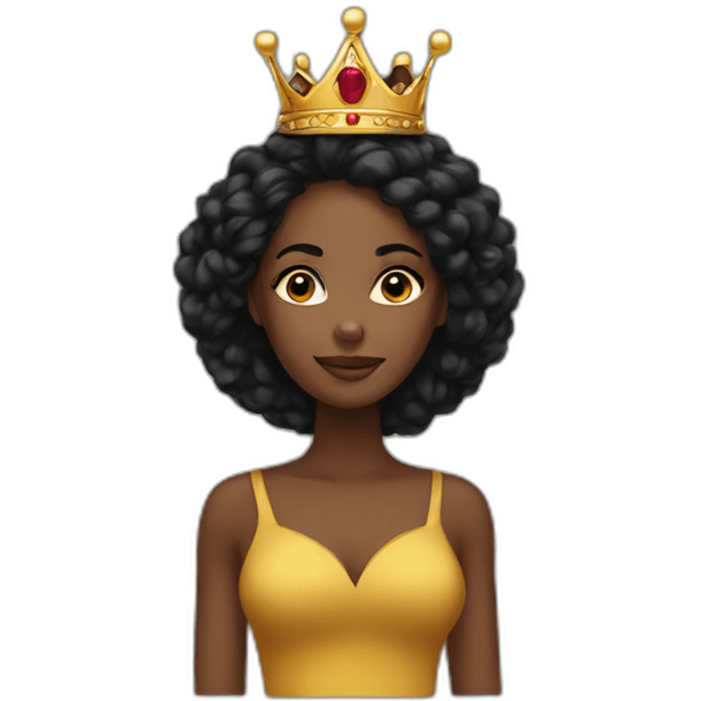 Crown black women emoji