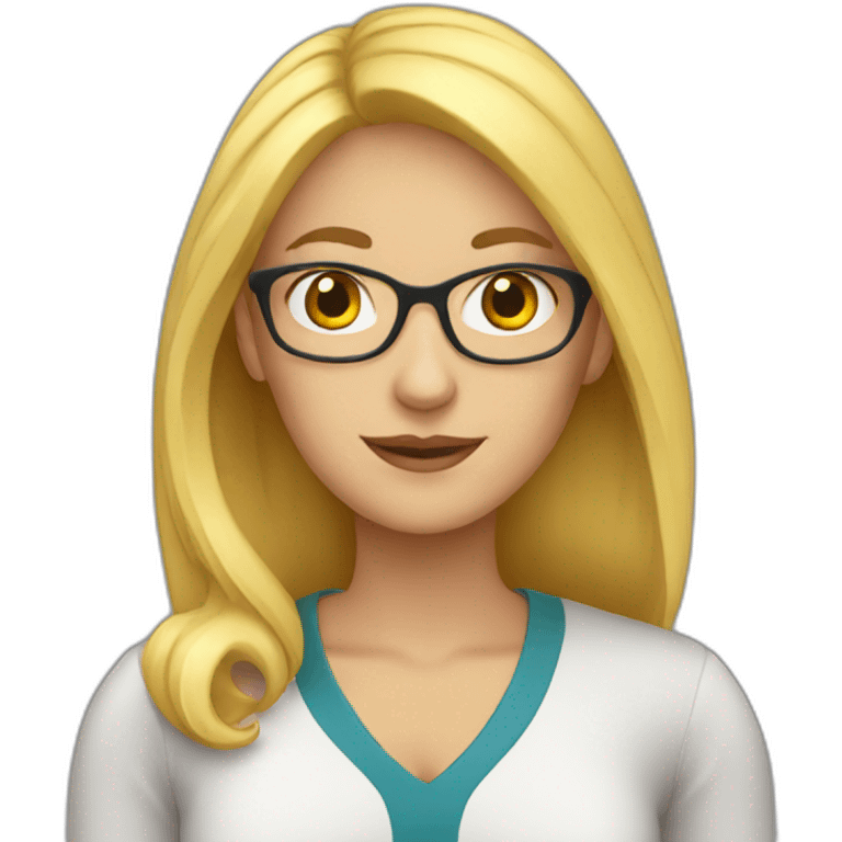 Blond Spanish teacher emoji