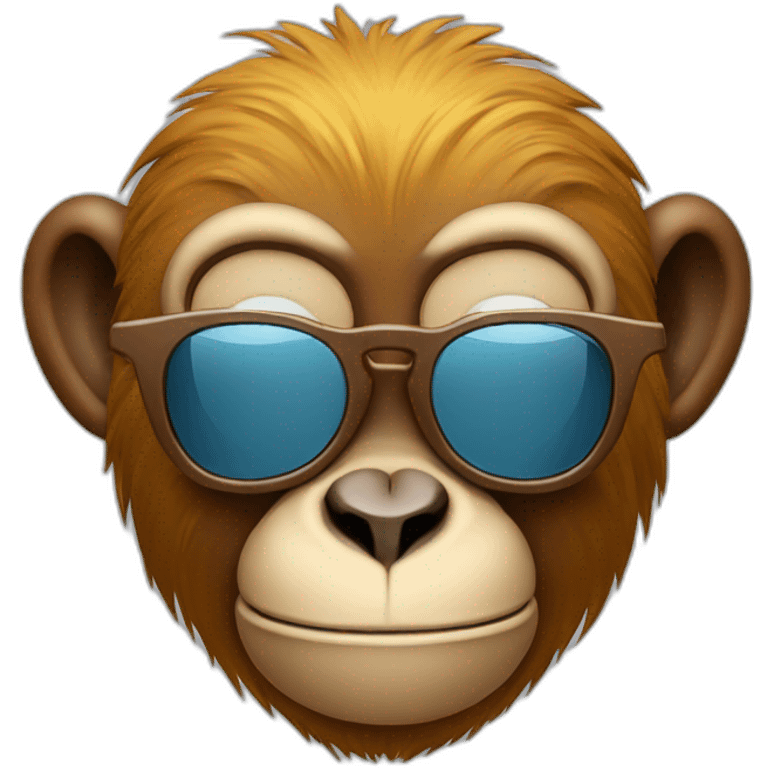 head of monkey with a sunglusses emoji