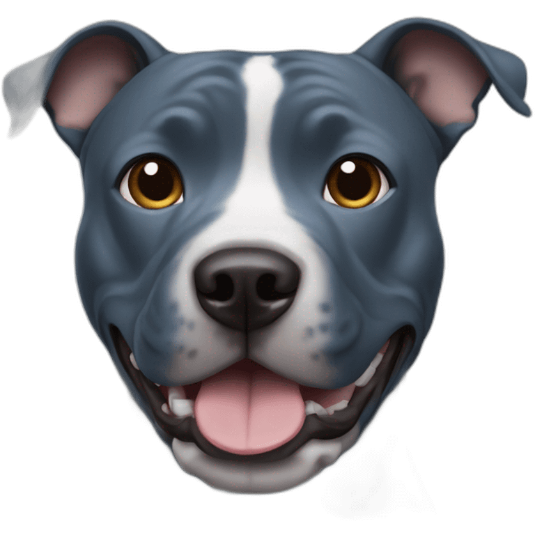 Blue Staffordshire terrier dog emoji