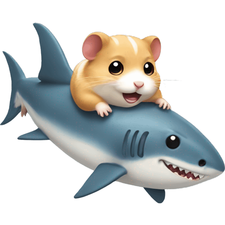 hamster riding shark emoji