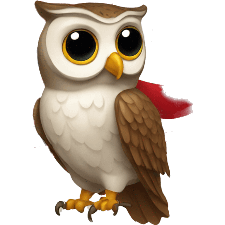 owl with Norwegian flag and beans emoji