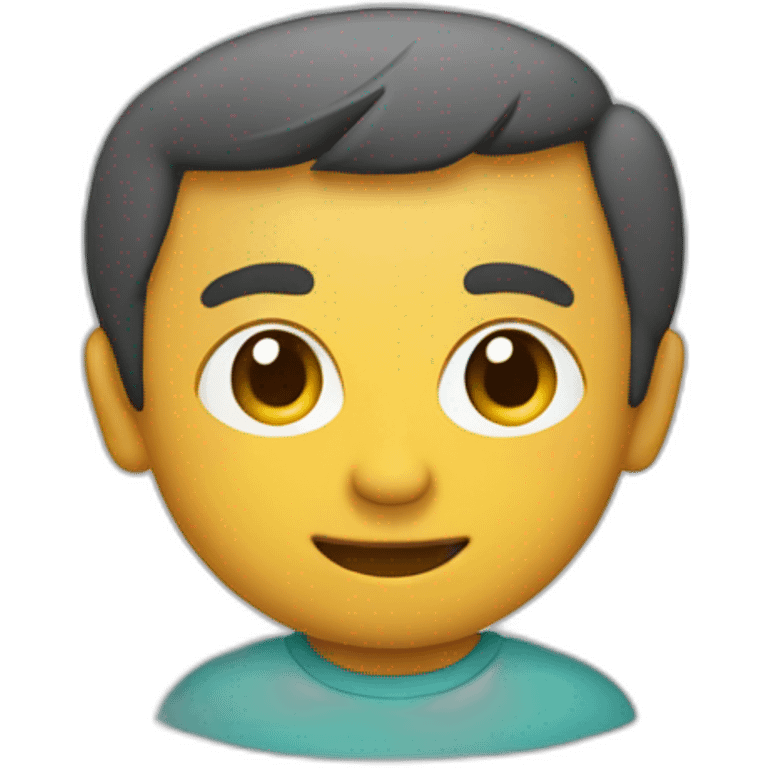 chico usando computadora emoji