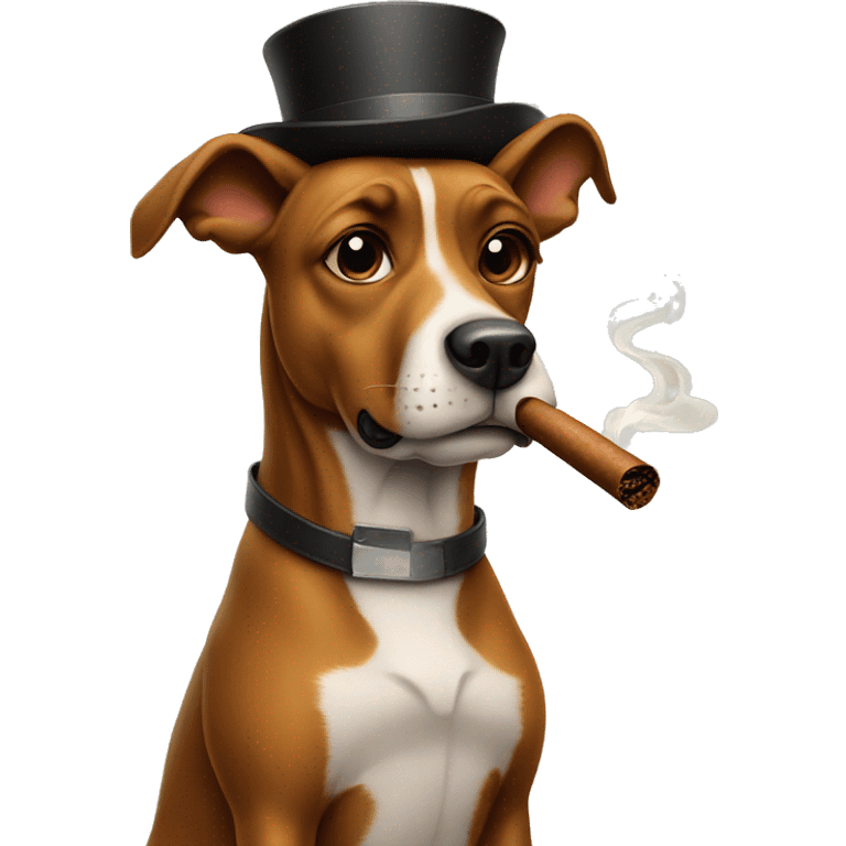 Dog smoking cigar  emoji