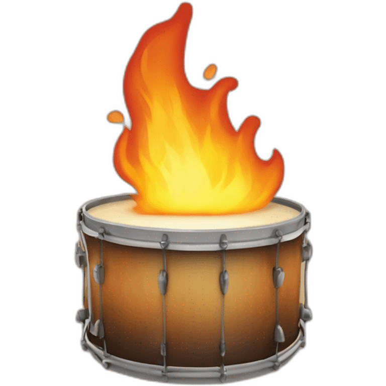 drum on fire emoji