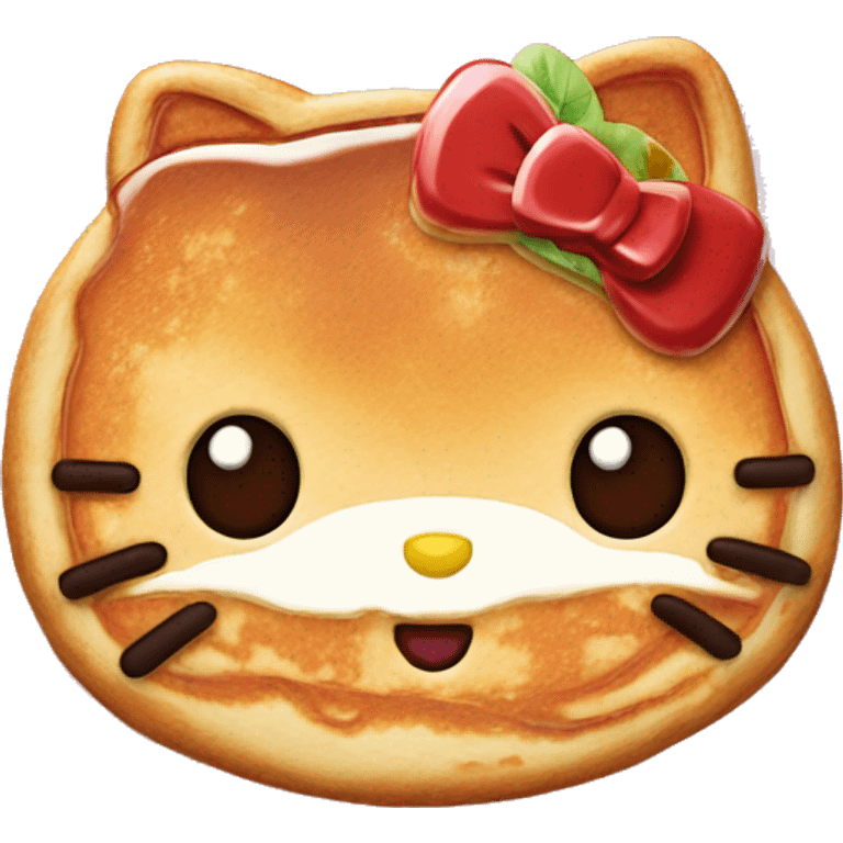 Hello kitty pancake emoji