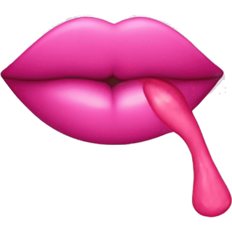 Pink kiss emoji