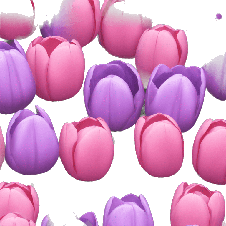 pink and lavender tulips emoji